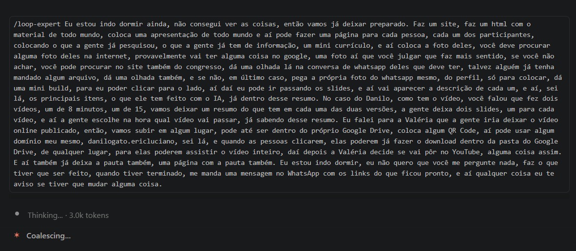 O pedido que gerou este material